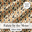 Cute Mixed Breed Puppy Dogs on Beige Background Seamless Pattern Digital Print Fabric by the Metre UK Sewing Quilting Textile