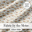 Simple Beige Rhino with Geometric Shapes Seamless Pattern Digital Print Fabric by the Metre UK Sewing Quilting Textile