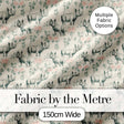Classic Rhino Sketch with Floral Rose Details Seamless Pattern Digital Print Fabric by the Metre UK Sewing Quilting Textile