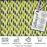 Simple Leaf Motif in Green Tones Seamless Pattern Digital Print Fabric by the Metre UK Sewing Quilting Textile