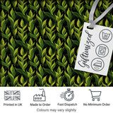 Lush Green Tropical Leaves on Dark Background Seamless Pattern Digital Print Fabric by the Metre UK Sewing Quilting Textile