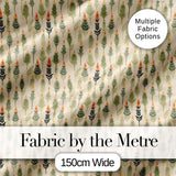 Delicate Floral Sprigs with Soft Beige Background Seamless Pattern Digital Print Fabric by the Metre UK Sewing Quilting Textile