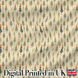 Delicate Floral Sprigs with Soft Beige Background Seamless Pattern Digital Print Fabric by the Metre UK Sewing Quilting Textile