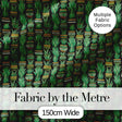 Decorative Potted Green Houseplants on Dark Background Seamless Pattern Digital Print Fabric by the Metre UK Sewing Quilting Textile