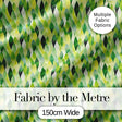 Layered Watercolor Green Leaves with Soft Gradient Effect Seamless Pattern Digital Print Fabric by the Metre UK Sewing Quilting Textile