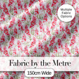 Delicate Pink Watercolor Blossom Sprigs on Soft Background Seamless Pattern Digital Print Fabric by the Metre UK Sewing Quilting Textile