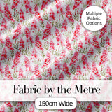 Delicate Pink Watercolor Blossom Sprigs on Soft Background Seamless Pattern Digital Print Fabric by the Metre UK Sewing Quilting Textile