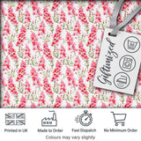 Delicate Pink Watercolor Blossom Sprigs on Soft Background Seamless Pattern Digital Print Fabric by the Metre UK Sewing Quilting Textile