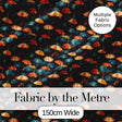 Moody Dark Umbrella Crowd in Rainy Night Seamless Pattern Digital Print Fabric by the Metre UK Sewing Quilting Textile