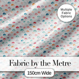 Delicate Pastel Mini Umbrellas on Light Background Seamless Pattern Digital Print Fabric by the Metre UK Sewing Quilting Textile