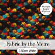 Vibrant Multicolor Umbrella Cluster with Deep Tones Seamless Pattern Digital Print Fabric by the Metre UK Sewing Quilting Textile