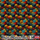 Vibrant Multicolor Umbrella Cluster with Deep Tones Seamless Pattern Digital Print Fabric by the Metre UK Sewing Quilting Textile