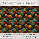 Vibrant Multicolor Umbrella Cluster with Deep Tones Seamless Pattern Digital Print Fabric by the Metre UK Sewing Quilting Textile
