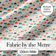 Minimal Umbrella Pattern in Soft Neutral and Teal Shades Seamless Pattern Digital Print Fabric by the Metre UK Sewing Quilting Textile