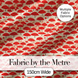 Traditional Red Asian Parasols with Decorative Motifs Seamless Pattern Digital Print Fabric by the Metre UK Sewing Quilting Textile
