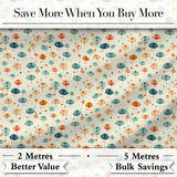 Watercolor Style Umbrellas with Soft Pastel Splashes Seamless Pattern Digital Print Fabric by the Metre UK Sewing Quilting Textile