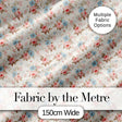 Vintage Pink and Blue Rose Garden Floral Seamless Pattern Digital Print Fabric by the Metre UK Sewing Quilting Textile