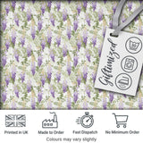 Light Pastel Wisteria Floral Vine Elegant Seamless Pattern Digital Print Fabric by the Metre UK Sewing Quilting Textile
