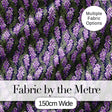 Purple Wisteria Vine Clusters with Natural Green Leaves Seamless Pattern Digital Print Fabric by the Metre UK Sewing Quilting Textile