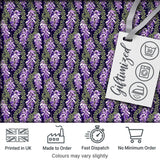 Purple Wisteria Vine Clusters with Natural Green Leaves Seamless Pattern Digital Print Fabric by the Metre UK Sewing Quilting Textile