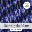 Deep Blue Wisteria Inspired Hanging Florals Seamless Pattern Digital Print Fabric by the Metre UK Sewing Quilting Textile