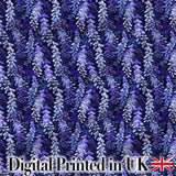 Deep Blue Wisteria Inspired Hanging Florals Seamless Pattern Digital Print Fabric by the Metre UK Sewing Quilting Textile