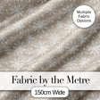 Neutral Beige Background Snowflake Dots Winter Seamless Pattern Digital Print Fabric by the Metre UK Sewing Quilting Textile