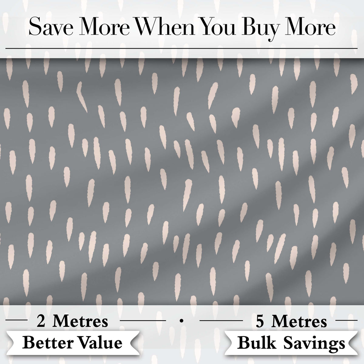 Grey Background Minimal Abstract Brush Marks Seamless Pattern Digital Print Fabric by the Metre UK Sewing Quilting Textile