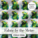 Watercolor Green Parrot Splash Art Seamless Pattern Digital Print Fabric by the Metre UK Sewing Quilting Textile
