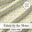 Soft Yellow Floral Wildflower Meadow Seamless Pattern Digital Print Fabric by the Metre UK Sewing Quilting Textile
