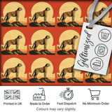 Minimal Cheetah Silhouette Sunset Horizon Seamless Pattern Digital Print Fabric by the Metre UK Sewing Quilting Textile