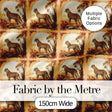 Artistic Cheetah Nature Scene Arch Frame Seamless Pattern Digital Print Fabric by the Metre UK Sewing Quilting Textile