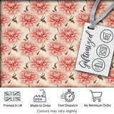 Soft Pink Dahlia Floral Seamless Pattern Elegant Blossom Design Digital Print Fabric by the Metre UK Sewing Quilting Textile