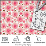 Light Pink Dahlia Bloom Soft Pastel Floral Seamless Pattern Digital Print Fabric by the Metre UK Sewing Quilting Textile