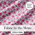 Lilac Dahlia Flowers Delicate Botanical Seamless Pattern Digital Print Fabric by the Metre UK Sewing Quilting Textile