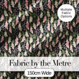 Soft Cream and Pink Botanical Garden Seamless Pattern Digital Print Fabric by the Metre UK Sewing Quilting Textile