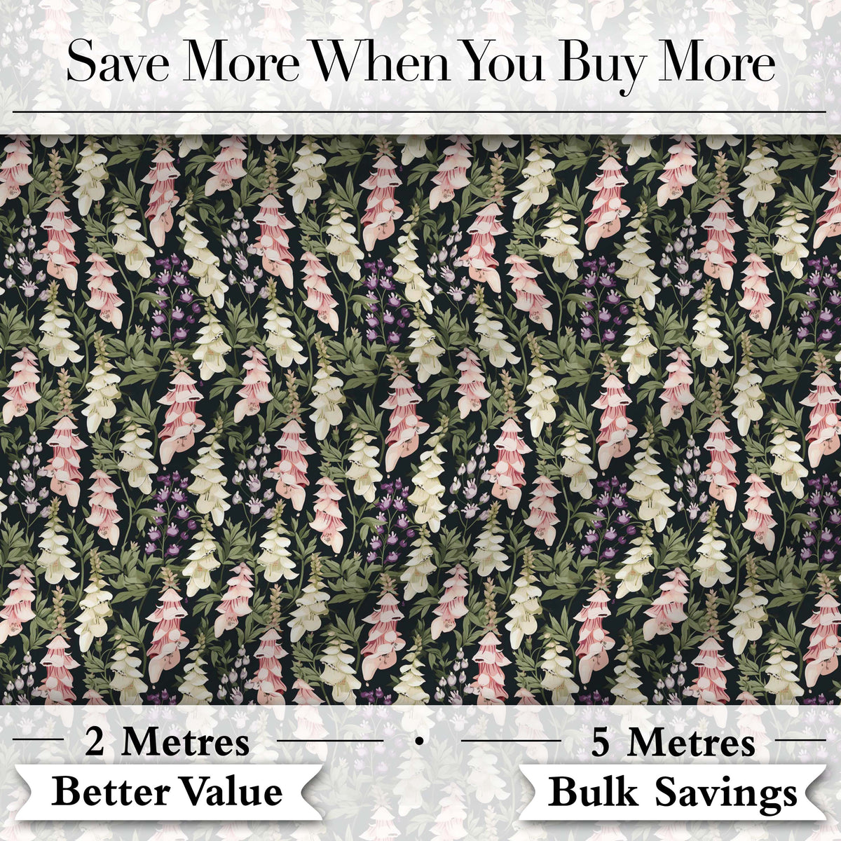 Soft Cream and Pink Botanical Garden Seamless Pattern Digital Print Fabric by the Metre UK Sewing Quilting Textile