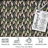 Soft Cream and Pink Botanical Garden Seamless Pattern Digital Print Fabric by the Metre UK Sewing Quilting Textile