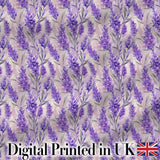 Soft Lavender Floral Botanical Watercolor Seamless Pattern Digital Print Fabric by the Metre UK Sewing Quilting Textile
