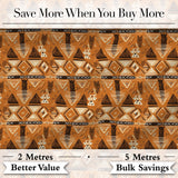 Tribal Geometric Earth Tone Seamless Pattern Abstract Ethnic Design Digital Print Fabric by the Metre UK Sewing Quilting Textile