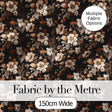 Vintage Beige Floral on Black Seamless Pattern Classic Botanical Design Digital Print Fabric by the Metre UK Sewing Quilting Textile
