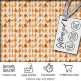 Warm Terracotta Watercolor Diamond Seamless Pattern Modern Abstract Digital Print Fabric by the Metre UK Sewing Quilting Textile