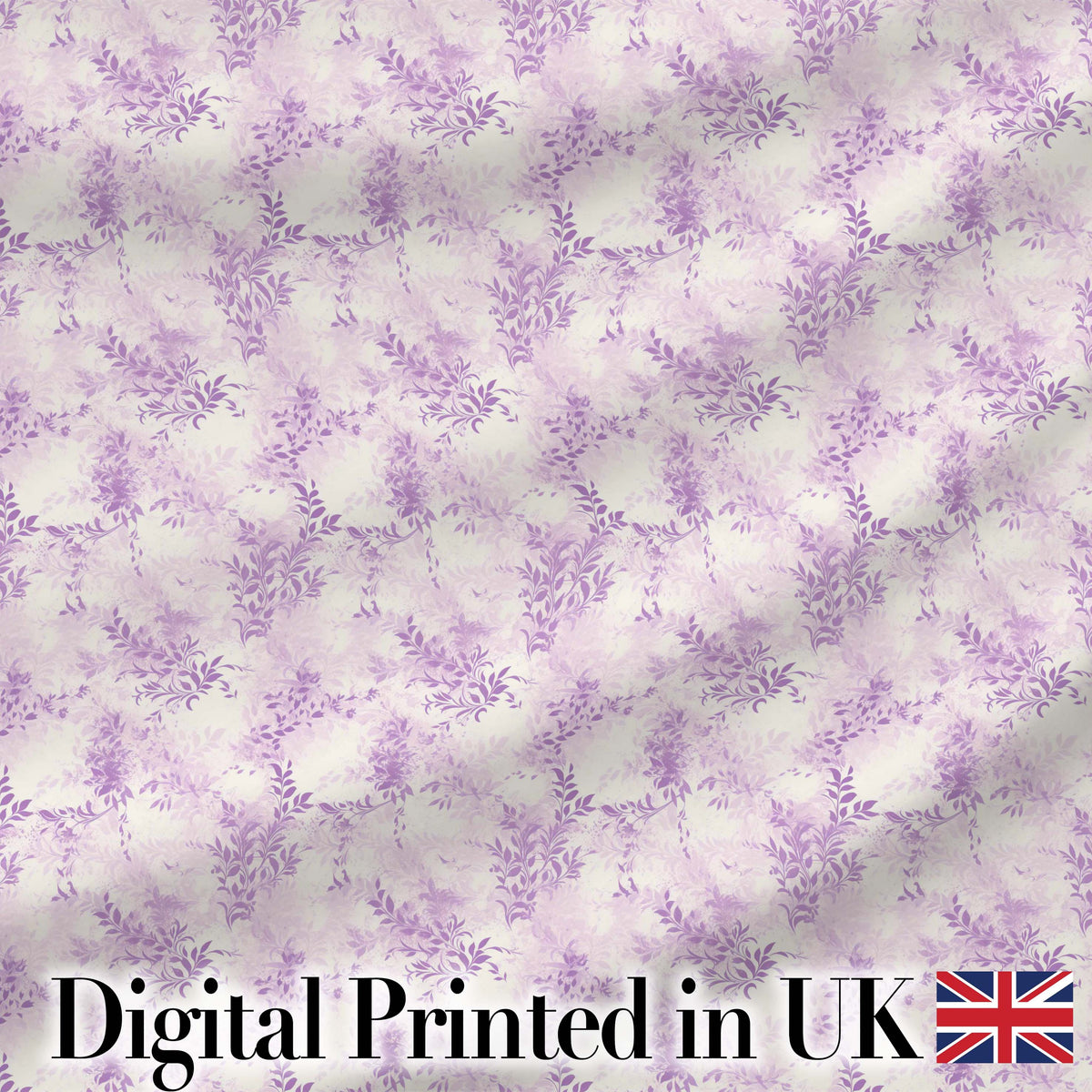 Lavender Vintage Botanical Texture Seamless Pattern Soft Floral Design Digital Print Fabric by the Metre UK Sewing Quilting Textile