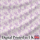 Lavender Vintage Botanical Texture Seamless Pattern Soft Floral Design Digital Print Fabric by the Metre UK Sewing Quilting Textile