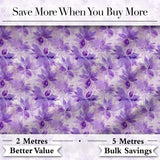 Purple Watercolor Floral Abstract Seamless Pattern Soft Artistic Background Digital Print Fabric by the Metre UK Sewing Quilting Textile