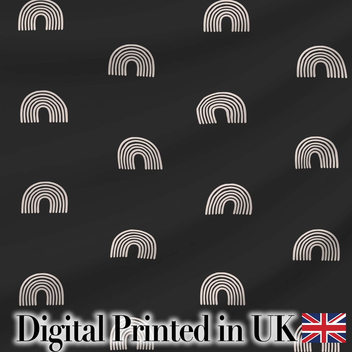 Simple Rainbow Arch Line Art Seamless Pattern Modern Minimal Style Digital Print Fabric by the Metre UK Sewing Quilting Textile