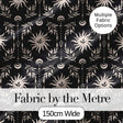Celestial Sun Moon Botanical Seamless Pattern Mystical Nature Design Digital Print Fabric by the Metre UK Sewing Quilting Textile