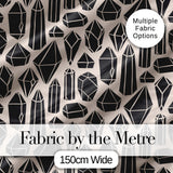 Abstract Crystal Gemstone Seamless Pattern Modern Geometric Design Digital Print Fabric by the Metre UK Sewing Quilting Textile