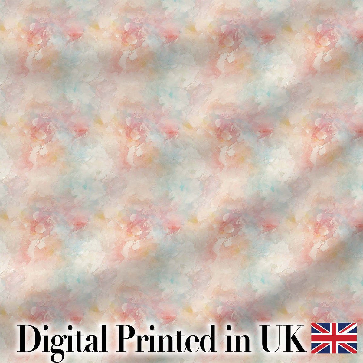 Soft Pastel Watercolor Abstract Seamless Pattern Artistic Texture Digital Print Fabric by the Metre UK Sewing Quilting Textile