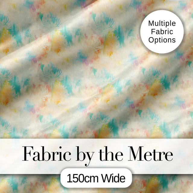 Dreamy Pastel Floral Burst Seamless Pattern Soft Abstract Texture Digital Print Fabric by the Metre UK Sewing Quilting Textile